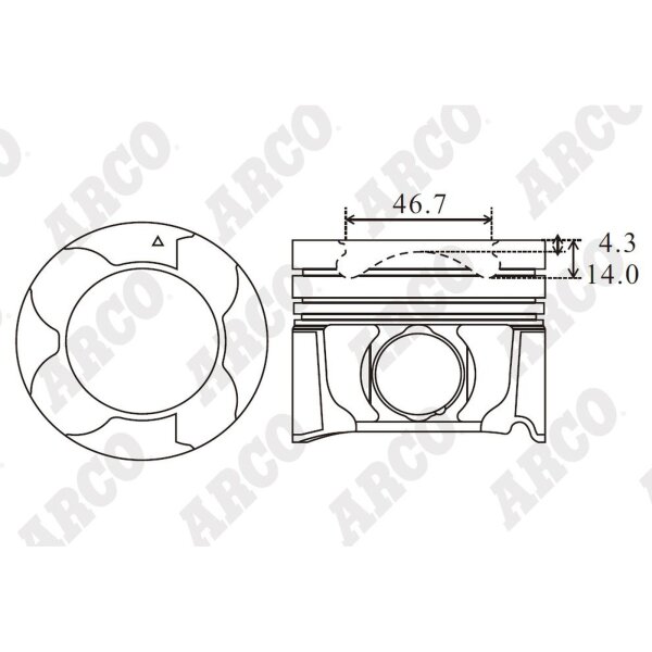 ARCO PKTO40860DDB 0.00 Kolben