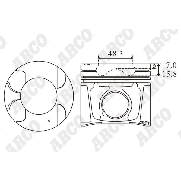 ARCO PKTO409209DB 0.00 Kolben