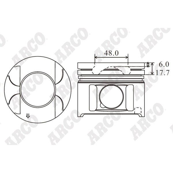 ARCO PKTO409606DB 0.00 Kolben