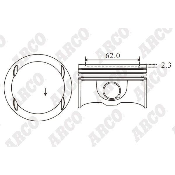 ARCO PKVW40765AG 0.00 Kolben