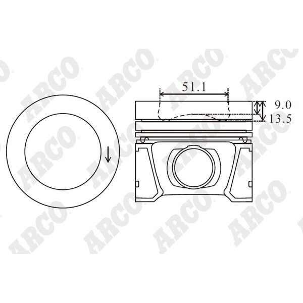 ARCO PKVW40810MDB 0.00 Kolben
