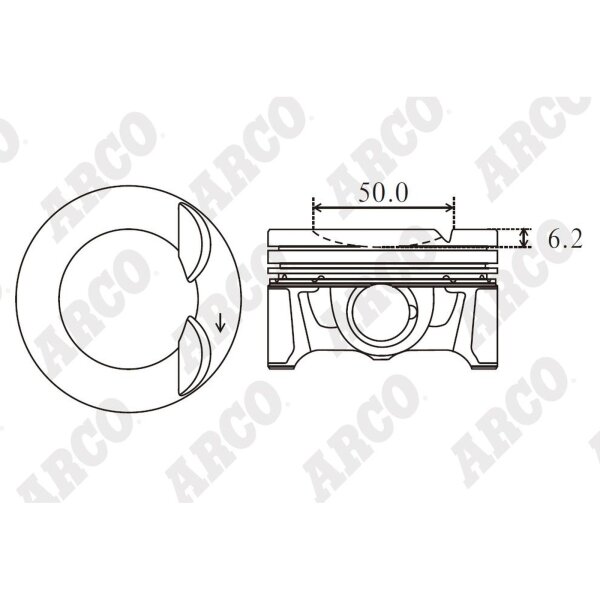 ARCO PKVW40825TGA 0.00 Kolben