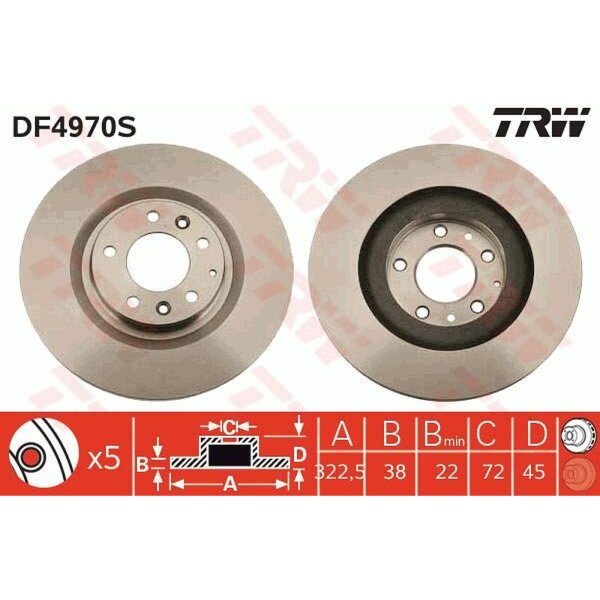 TRW DF4970S Bremsscheibe