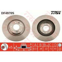 TRW DF4970S Bremsscheibe
