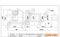 DR!VE+ DP2110.10.3109 Gelenksatz, Antriebswelle