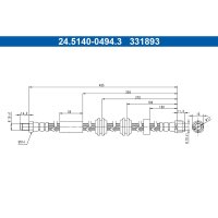 ATE 24.5140-0494.3 Bremsschlauch