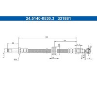 ATE 24.5140-0530.3 Bremsschlauch