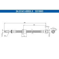 ATE 24.5141-0553.3 Bremsschlauch