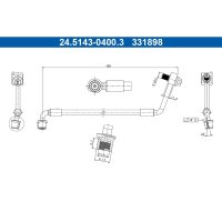ATE 24.5143-0400.3 Bremsschlauch