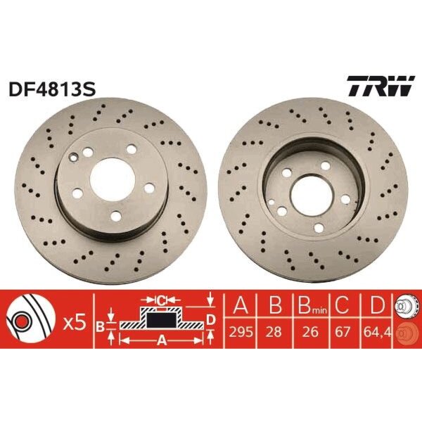 TRW DF4813S Bremsscheibe