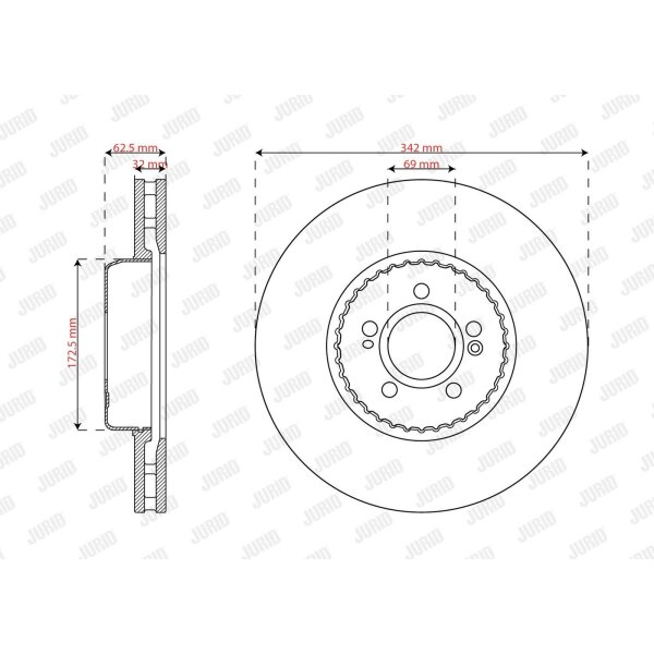 JURID 563465JC-1 Bremsscheibe