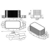 MAHLE CLC 253 001S Ölkühler, Motoröl