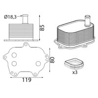 MAHLE CLC 438 000S Ölkühler, Motoröl