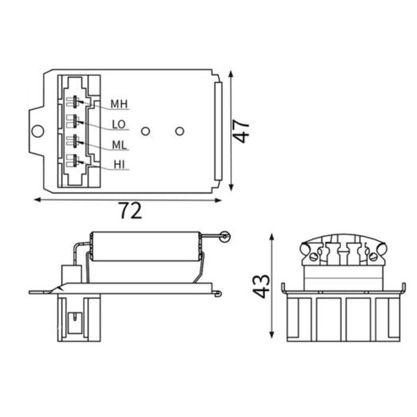 MAHLE ABR 184 000S Widerstand, Innenraumgebläse