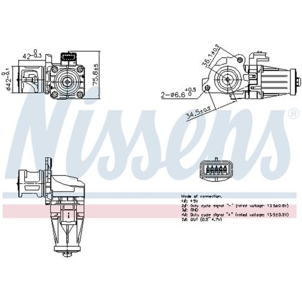 NISSENS 98376 AGR-Ventil