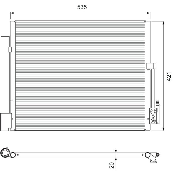 VALEO 814382 Kondensator, Klimaanlage