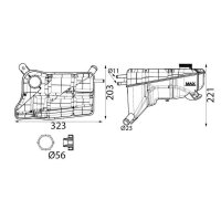 MAHLE CRT 355 000S Ausgleichsbehälter, Kühlmittel
