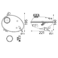 MAHLE CRT 358 000S Ausgleichsbehälter, Kühlmittel