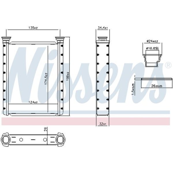 NISSENS 707414 Wärmetauscher, Innenraumheizung