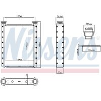 NISSENS 707414 Wärmetauscher, Innenraumheizung