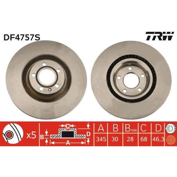 TRW DF4757S Bremsscheibe