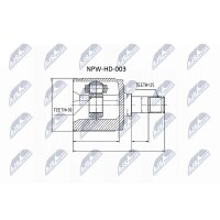 NTY NPW-HD-003 Gelenksatz, Antriebswelle