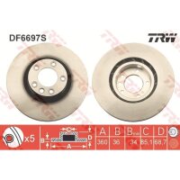 TRW DF6697S Bremsscheibe