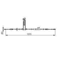 BOSCH 1 987 482 833 Seilzug, Feststellbremse