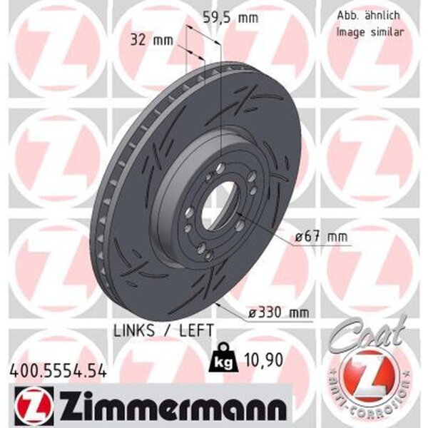 ZIMMERMANN 400.5554.54 Bremsscheibe