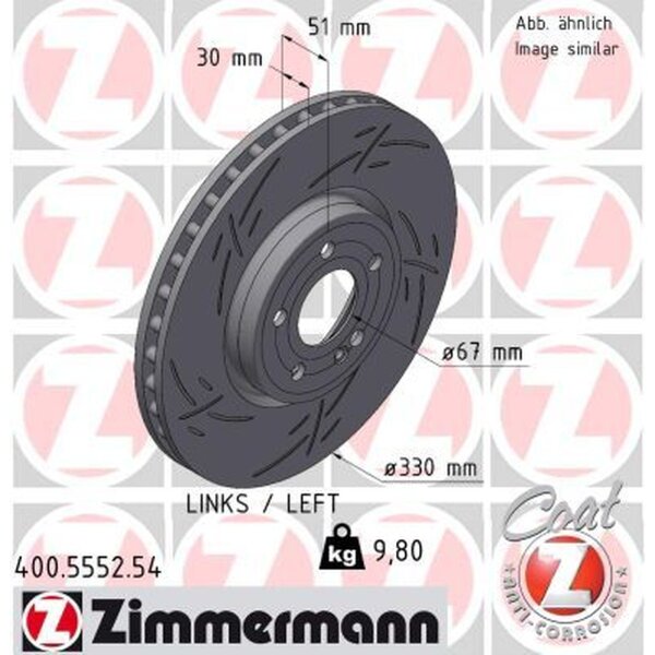 ZIMMERMANN 400.5552.54 Bremsscheibe