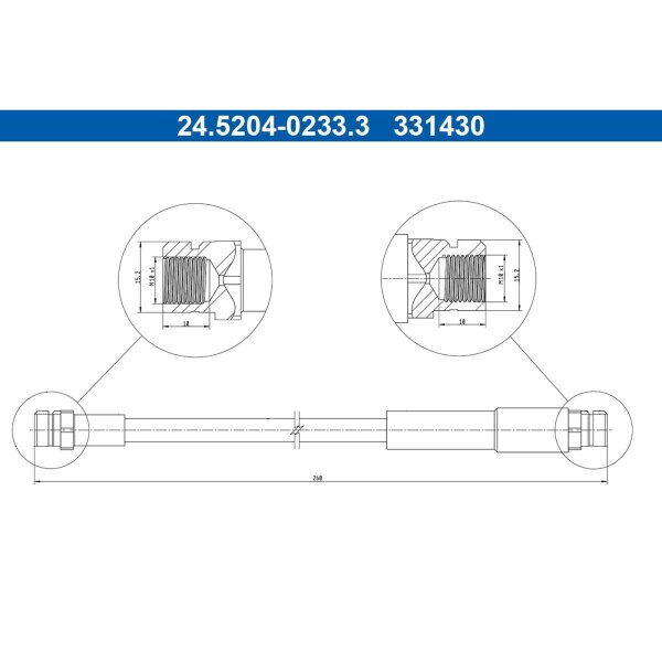 ATE 24.5204-0233.3 Bremsschlauch