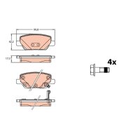 TRW GDB2156 Bremsbelagsatz, Scheibenbremse