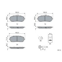 BOSCH 0 986 424 888 Bremsbelagsatz, Scheibenbremse