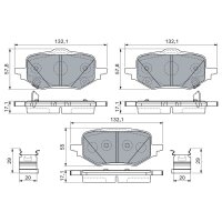BOSCH 0 986 460 258 Bremsbelagsatz, Scheibenbremse