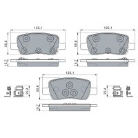 BOSCH 0 986 460 297 Bremsbelagsatz, Scheibenbremse