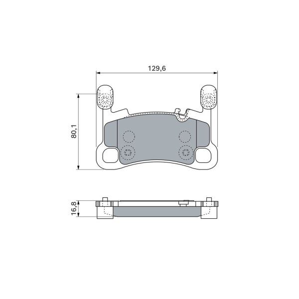 BOSCH 0 986 460 256 Bremsbelagsatz, Scheibenbremse