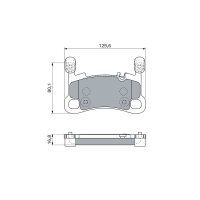 BOSCH 0 986 460 256 Bremsbelagsatz, Scheibenbremse