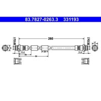 ATE 83.7827-0263.3 Bremsschlauch