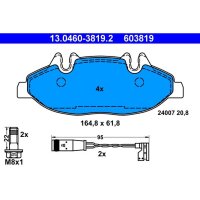 ATE 13.0460-3819.2 Bremsbelagsatz, Scheibenbremse