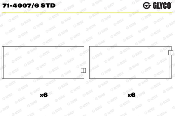 GLYCO 71-4007/6 STD Pleuellagerschale