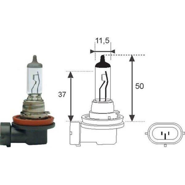 MAGNETI MARELLI 002549100000 Glühlampe, Fernscheinwerfer