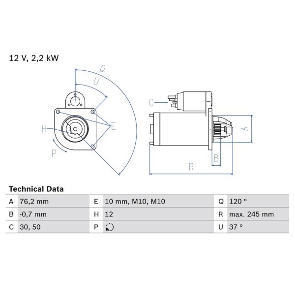 BOSCH 0 986 025 370 Starter