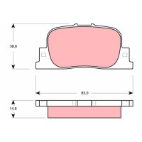 TRW GDB3278 Bremsbelagsatz, Scheibenbremse