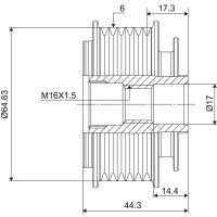 VALEO 588084 Generatorfreilauf
