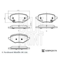 BLUE PRINT ADBP420174 Bremsbelagsatz, Scheibenbremse
