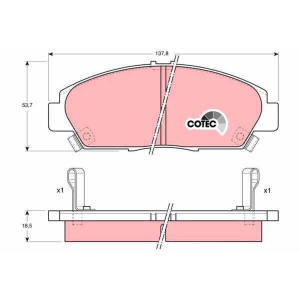 TRW GDB1061 Bremsbelagsatz, Scheibenbremse