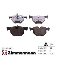 ZIMMERMANN 23550.970.1 Bremsbelagsatz, Scheibenbremse