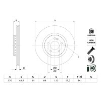 BOSCH 0 986 479 H43 Bremsscheibe