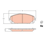TRW GDB2094 Bremsbelagsatz, Scheibenbremse