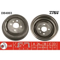 TRW DB4003 Bremstrommel